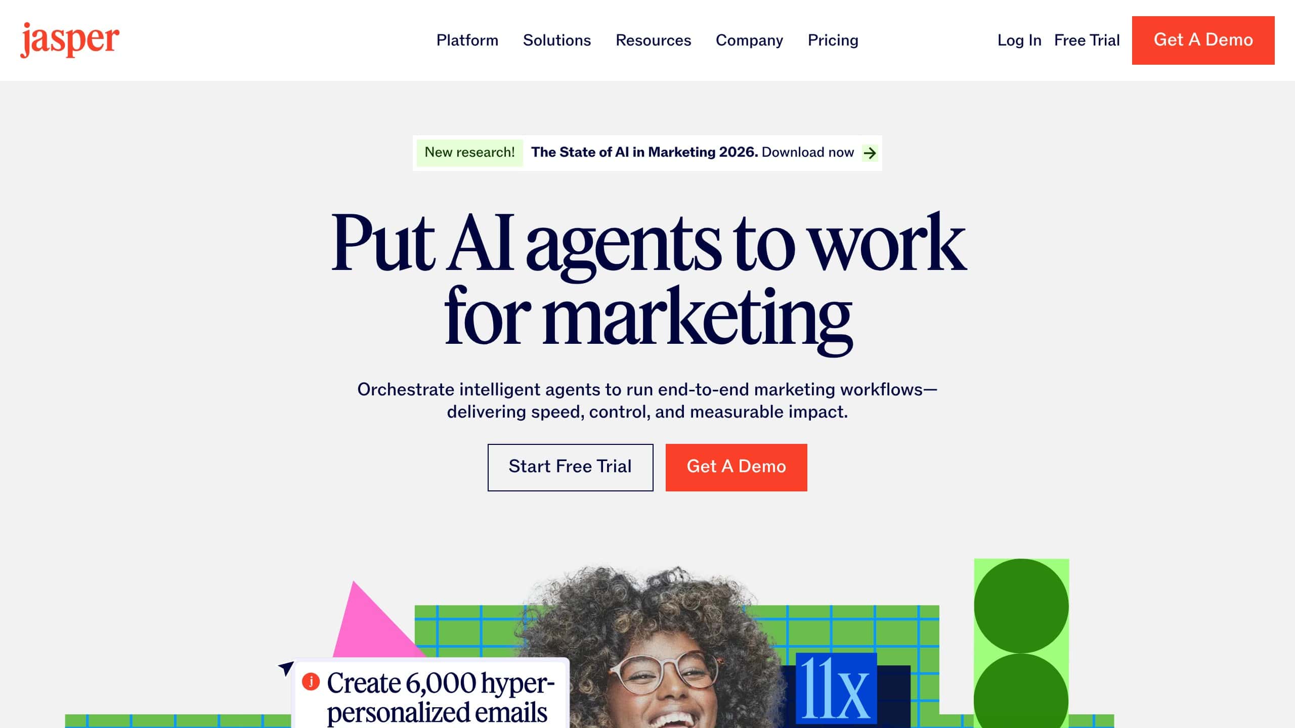 Jasper AI content platform with brand voice training