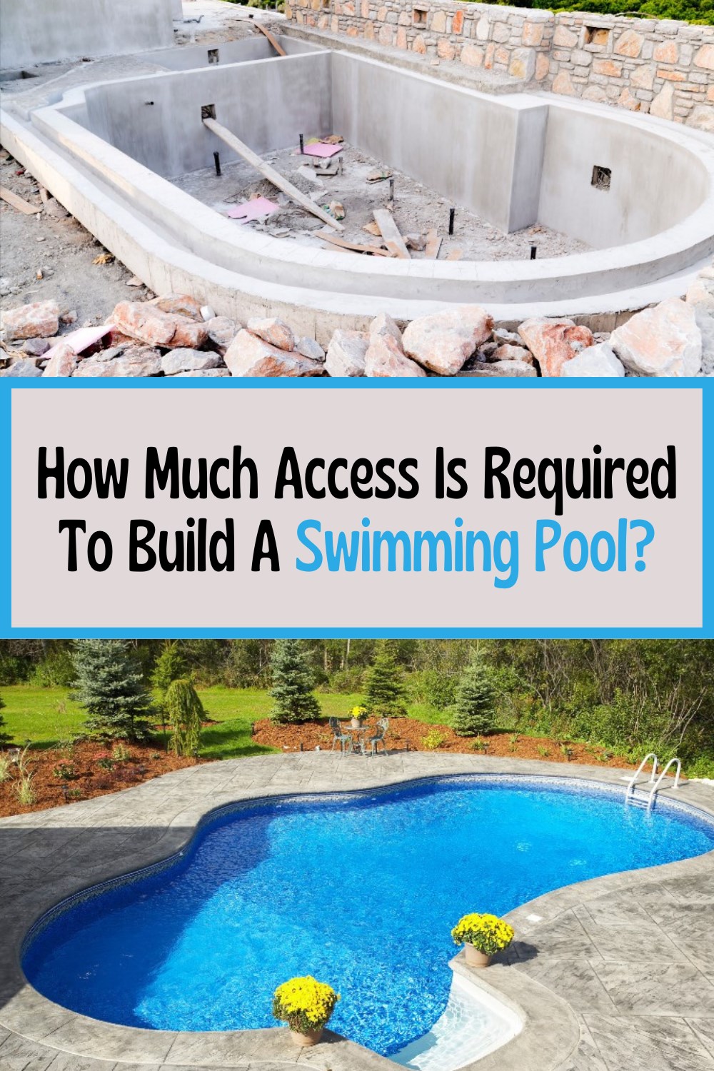 Planning access for your swimming pool installation