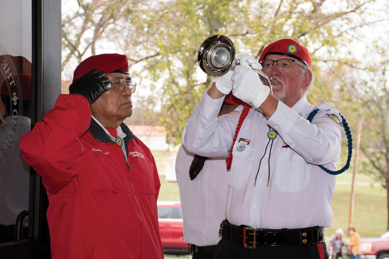 Taps is played at the Veterans Day Ceremony