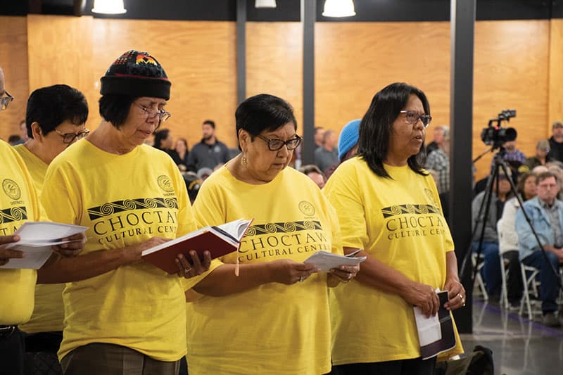 District 2 Choctaw singers at the Veterans Day Ceremony