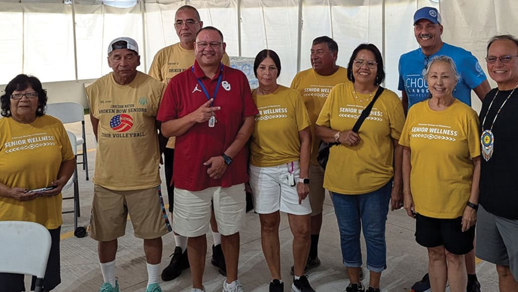 Broken Bow takes second place in the elder chair volleyball tournament.