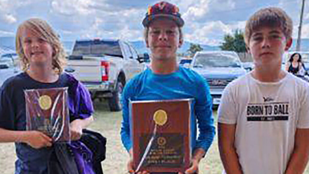 Youth Singles First Place: Braxton Bacon Second Place: Tristan Babb Third Place:Tytan Ellis