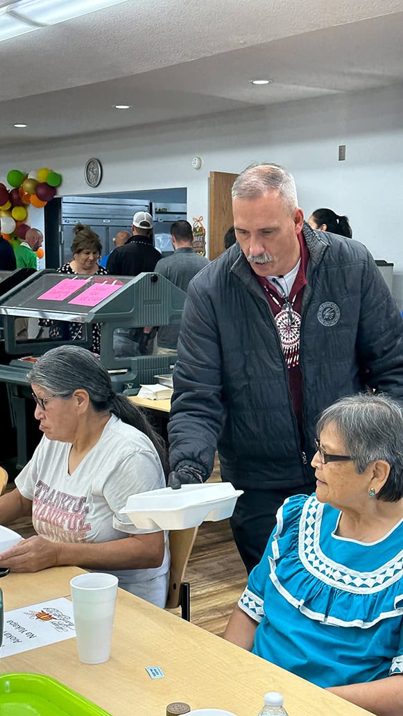 People enjoy their community meals at the Choctaw Nation Community Centers.