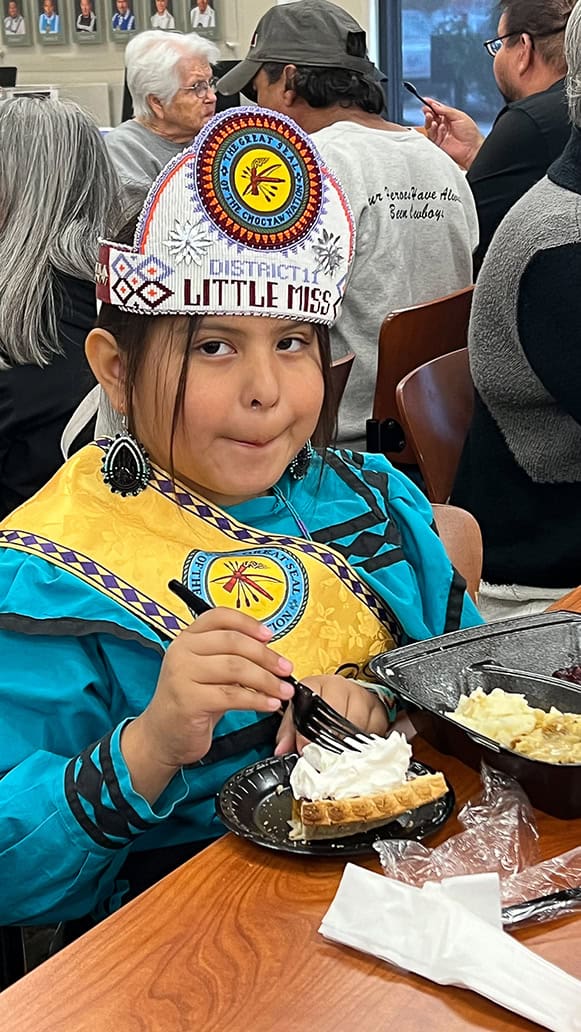People enjoy their community meals at the Choctaw Nation Community Centers.