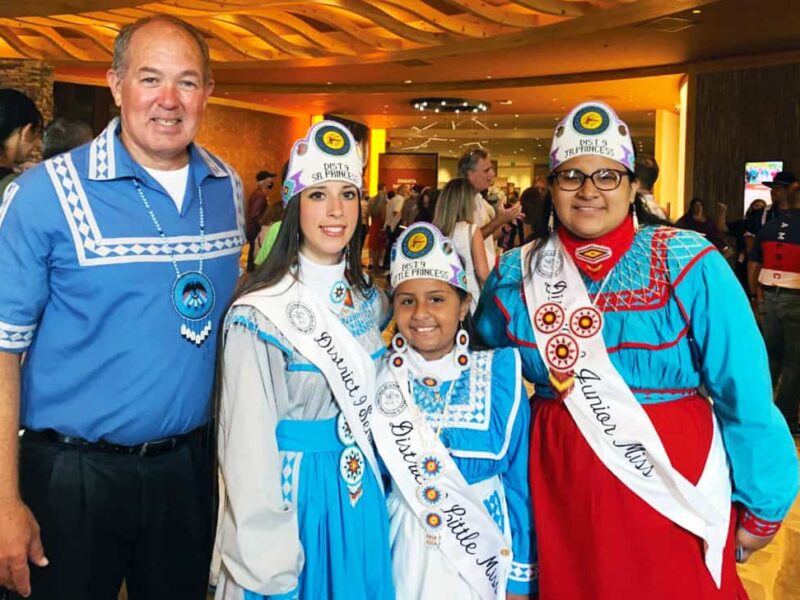 James Dry and the 2021-2022 District 9 Choctaw Royalty