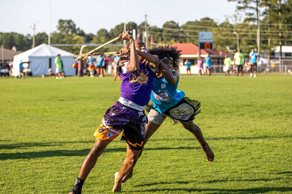 Stickball action shot from World Series of Stickball game.