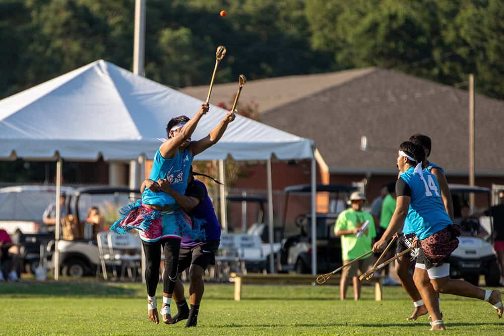 Stickball action shot from World Series of Stickball game.