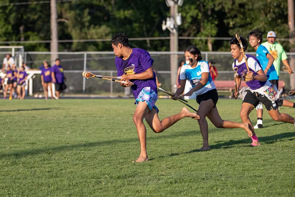 Stickball action shot from World Series of Stickball game.