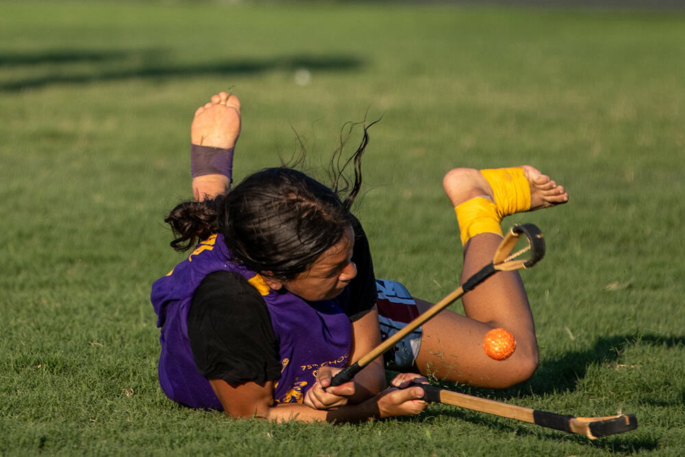Stickball action shot from World Series of Stickball game.