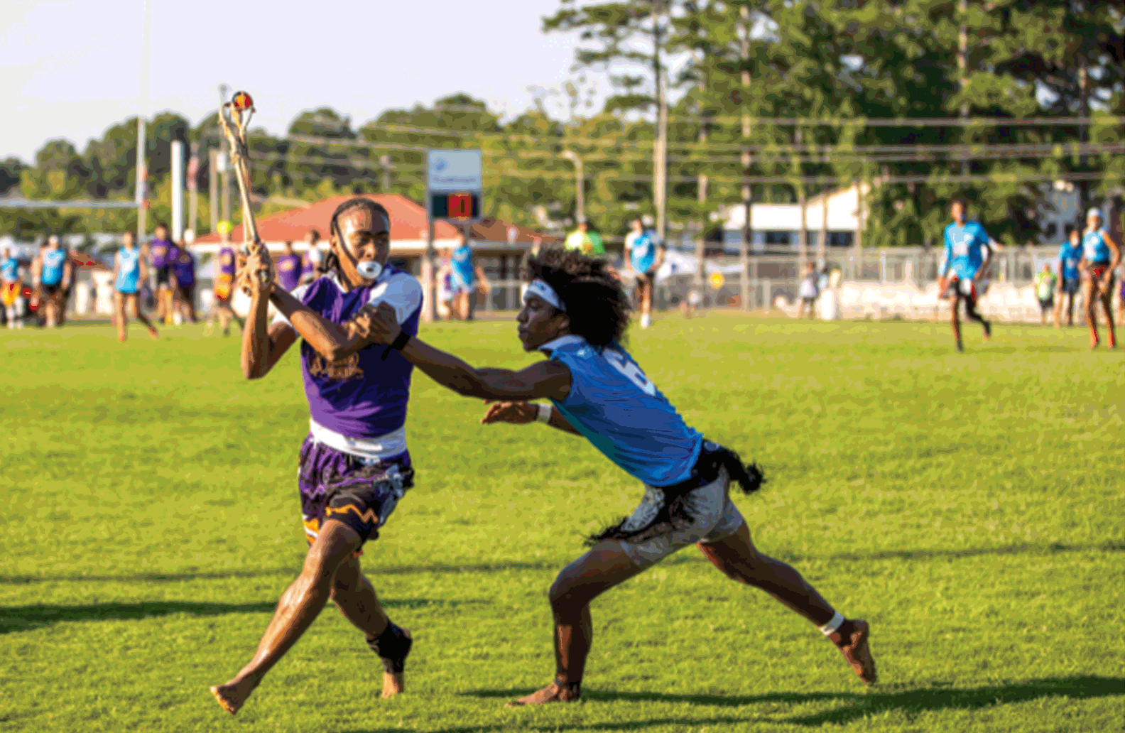 Stickball action shot from World Series of Stickball game.