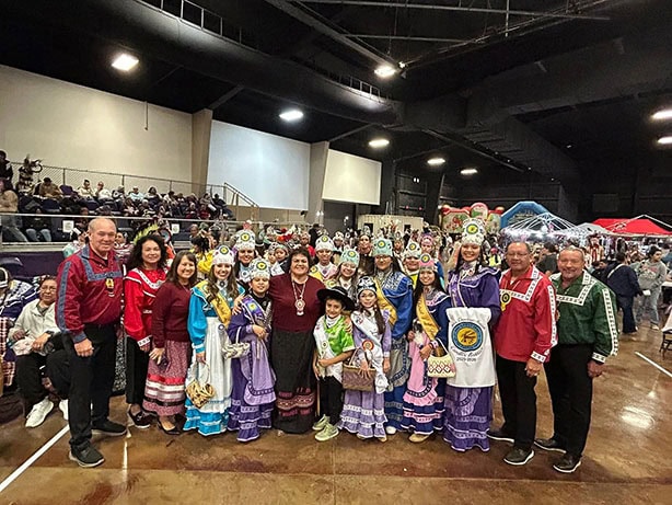 A group of people pose for a photo.