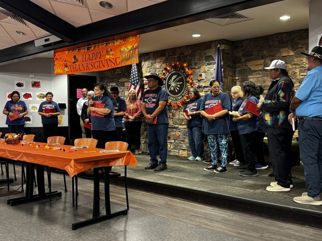 Broken Bow elders sing.