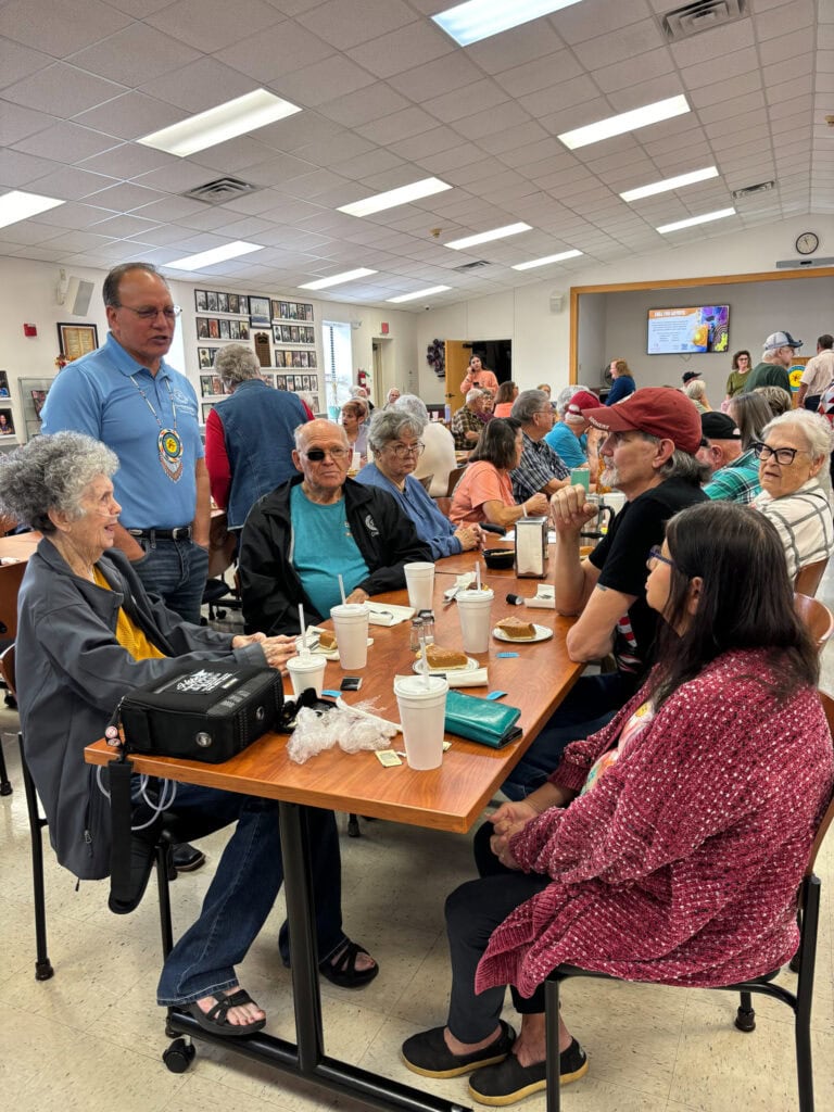 Chief Batton speaks to group of elders.