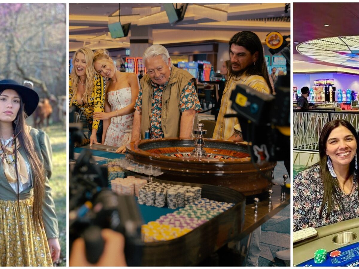 A collage of three photos featuring various Choctaw actors.