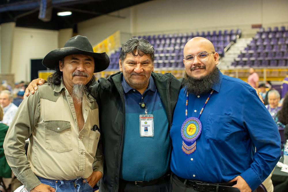 A group of people pose for a photo.
