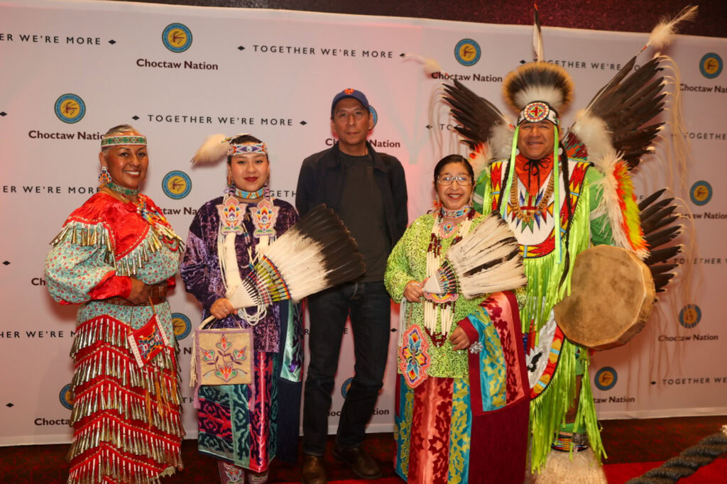 A group of people pose for a photo.