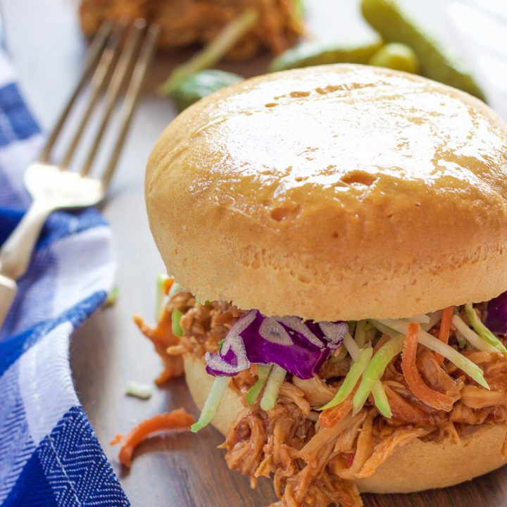 gluten-free crock pot shredded BBQ chicken recipe