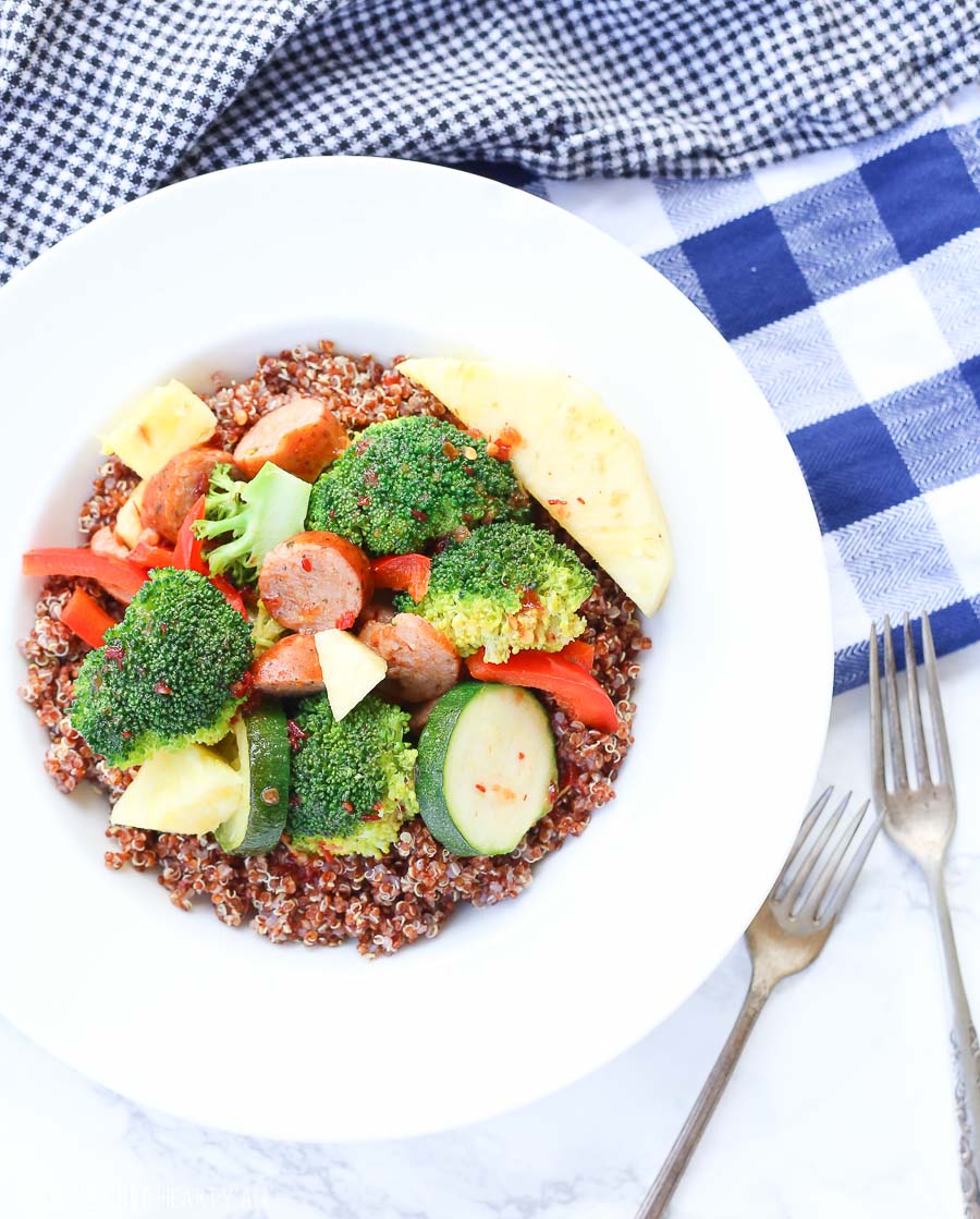 Gluten-Free Pineapple Chili Quinoa Sausage