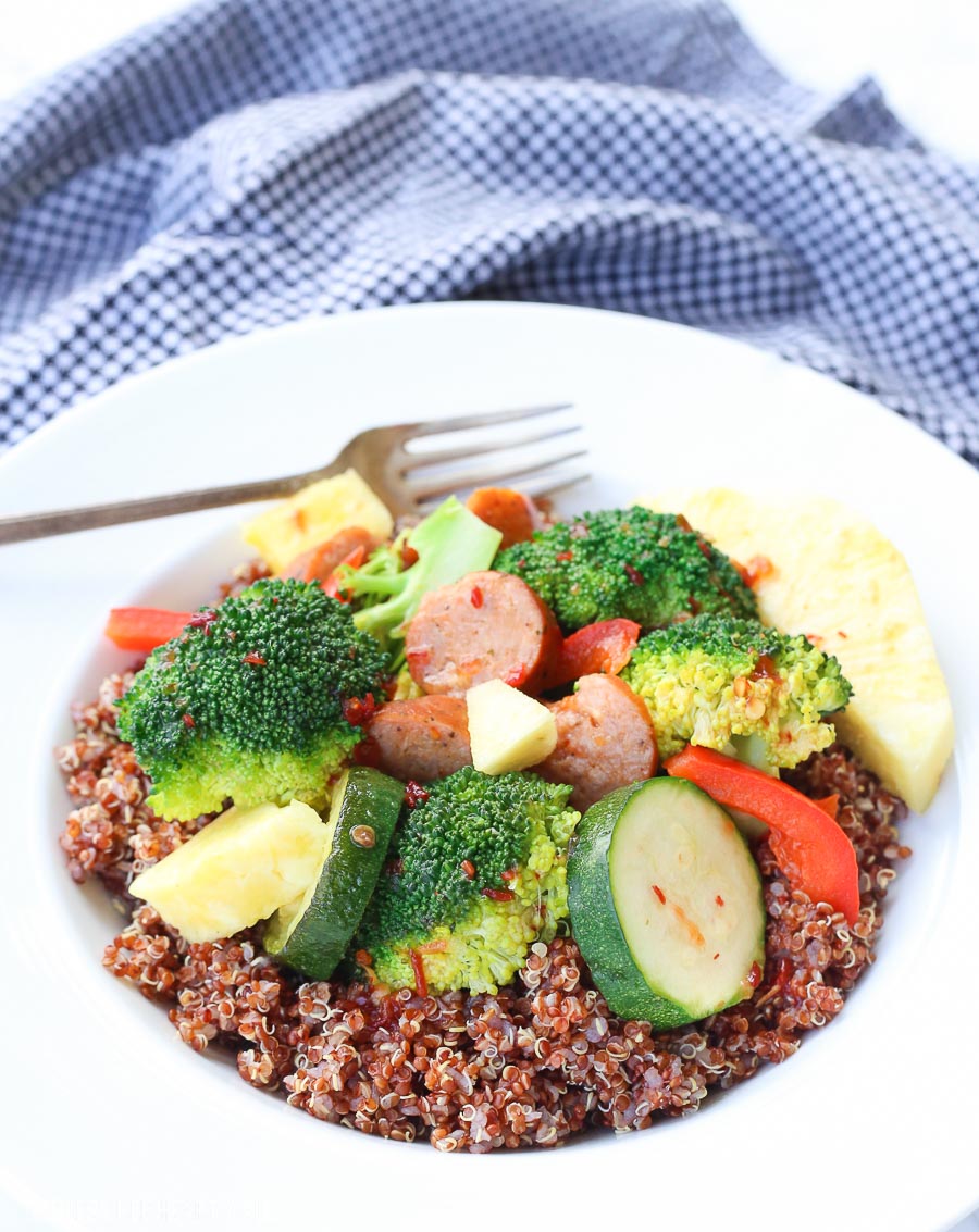 Gluten-Free Pineapple Chili Quinoa Sausage