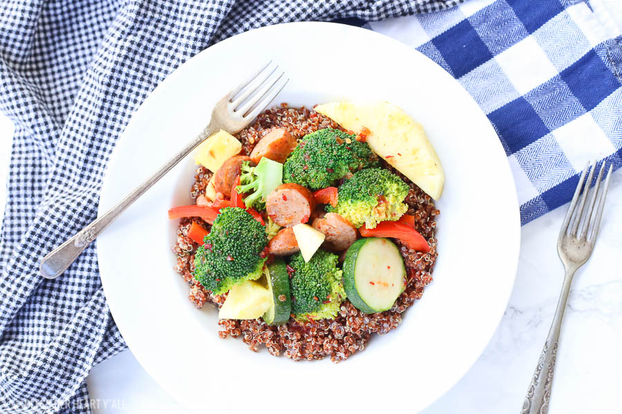 Gluten-Free Pineapple Chili Quinoa Sausage