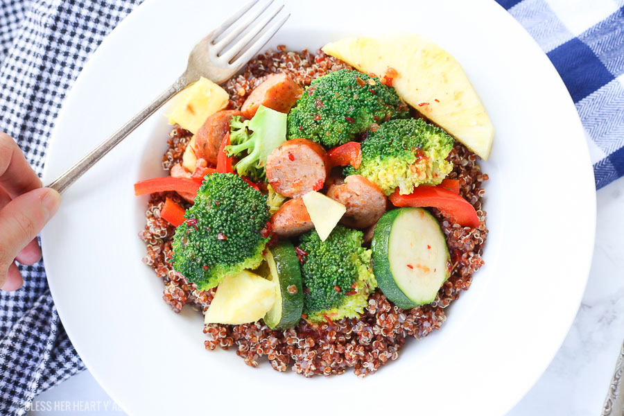 Gluten-Free Pineapple Chili Quinoa Sausage