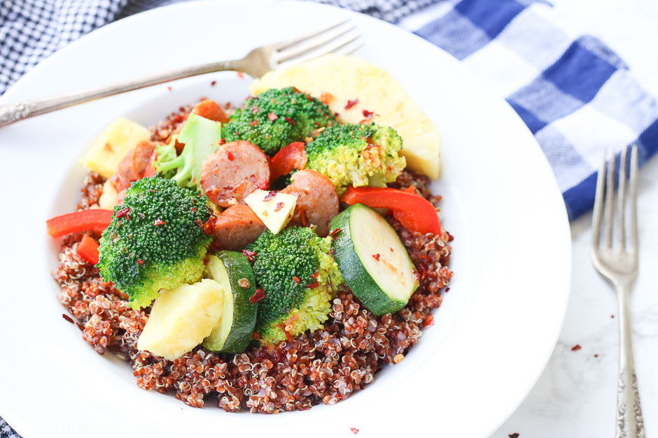 Gluten-Free Pineapple Chili Quinoa Sausage