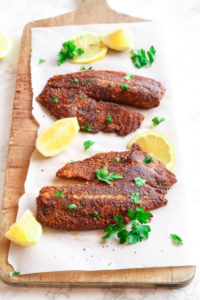 air fryer blackened flounder