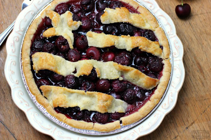 This all-american classic is perfect all summer long, from Memorial Day to the Forth of July to Labor Day, this easy, fresh, gluten-free moonshine cherry pie will be a hit at any summer party! Find the easy recipe at www.ahotsouthernmess.com