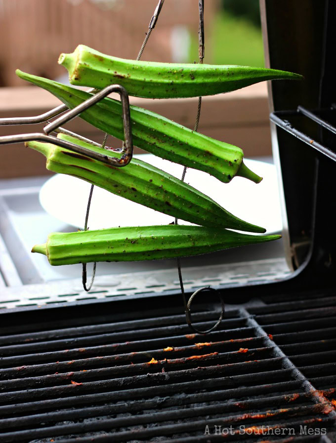 This easy and fast cayenne and lemon grilled okra recipe is a delicious side to any summer meal. This recipe is gluten-free and healthy too! www.ahotsouthernmess.com