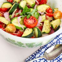 Summer Tomato + Zucchini Bake