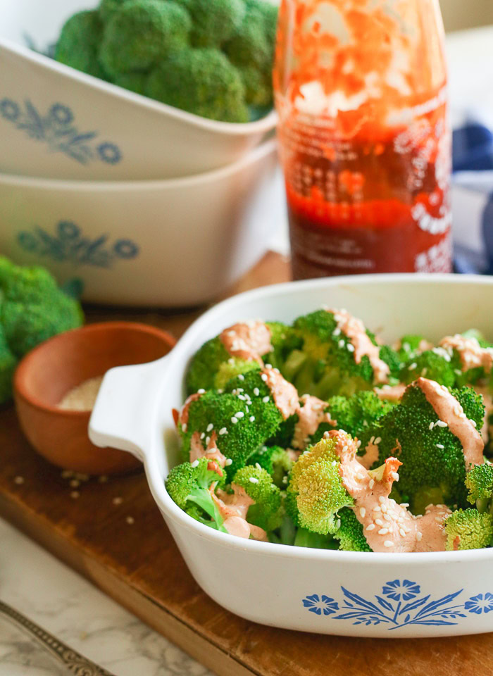 sriracha mayo cream broccoli recipe