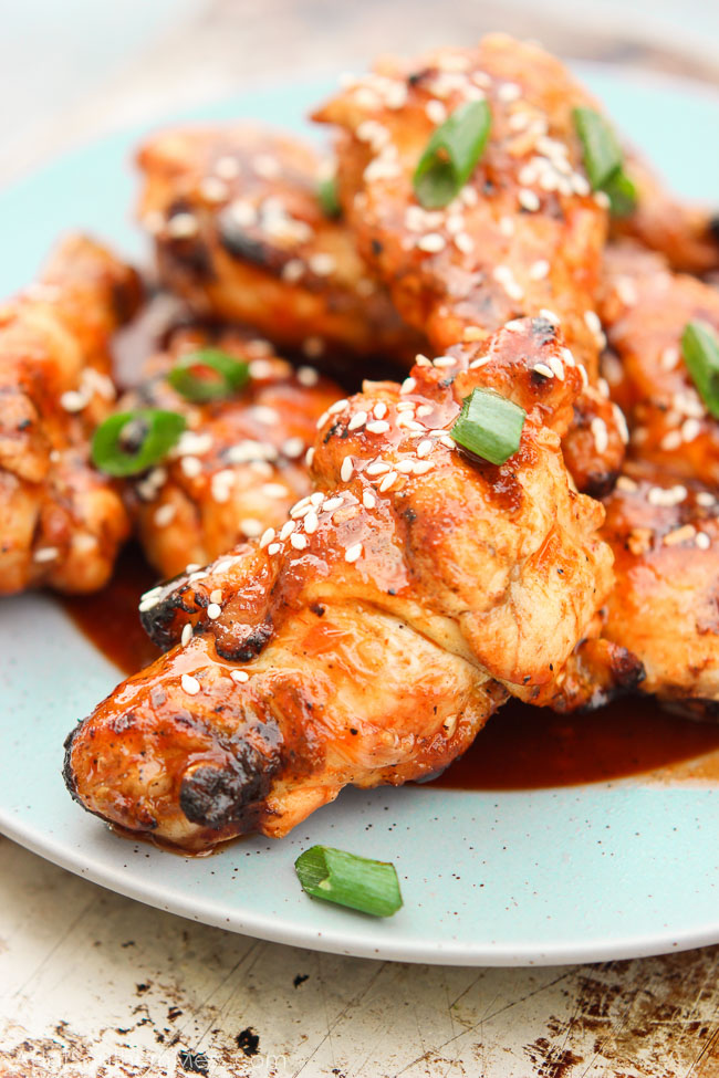 These wings are grilled, which makes them much healthier than restaurant and bar choices! They are incredibly easy to make and taste much fresher and tastier than anything you can buy! Perfect for tailgating and weekend parties! www.ahotsouthernmess.com 