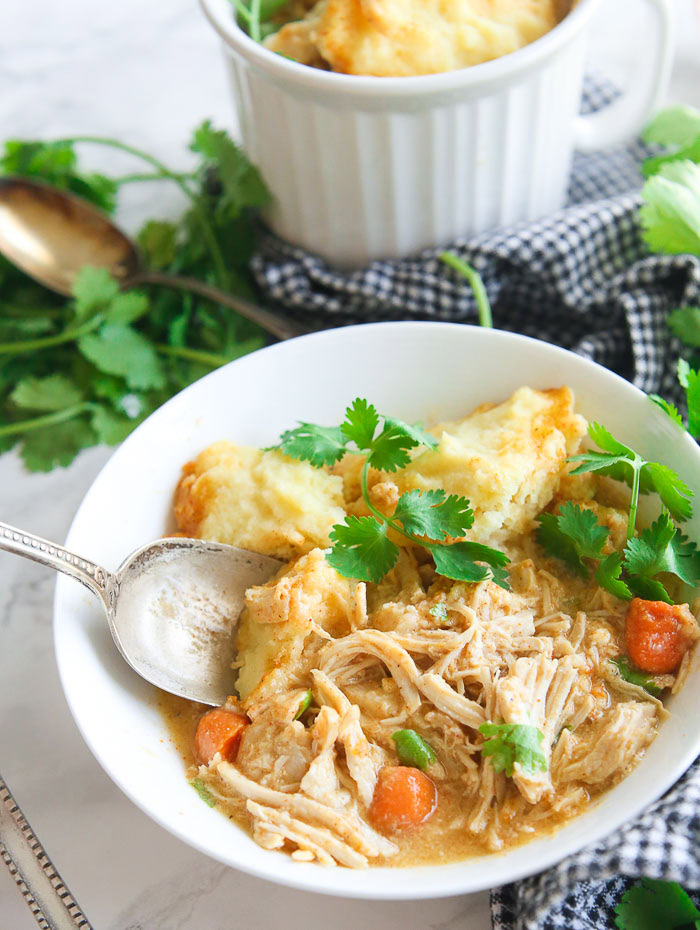 gluten free chicken and dumplings made in the slow cooker or crock pot is the easiest soup you'll ever make!