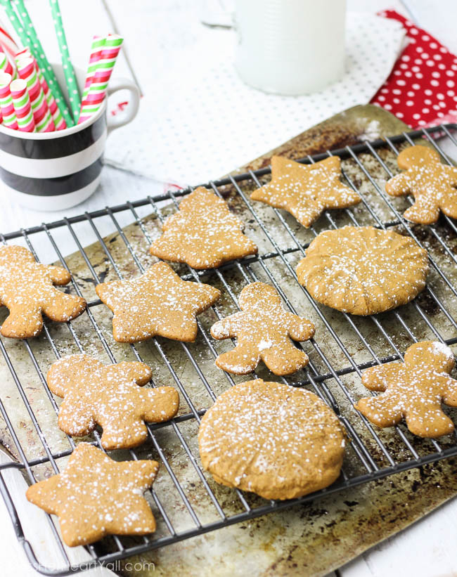 These are the best gluten-free gingerbread cookies you will find! These gluten-free gingerbread cookies are soft, moist, and shapeable, can be easily prepped ahead of time, and are sweet and delicious, just like gingerbread cookies should be! Say goodbye to crumbly, tasteless, cardboard gluten-free cookies just in time for Christmas! www.BlessHerHeartYall.com