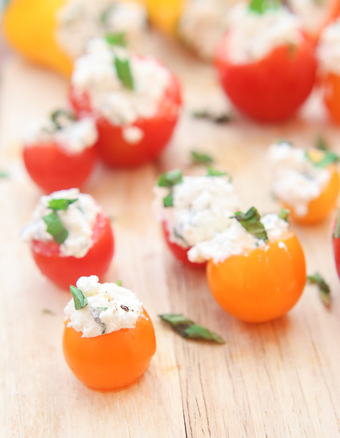 caprese tomato bites