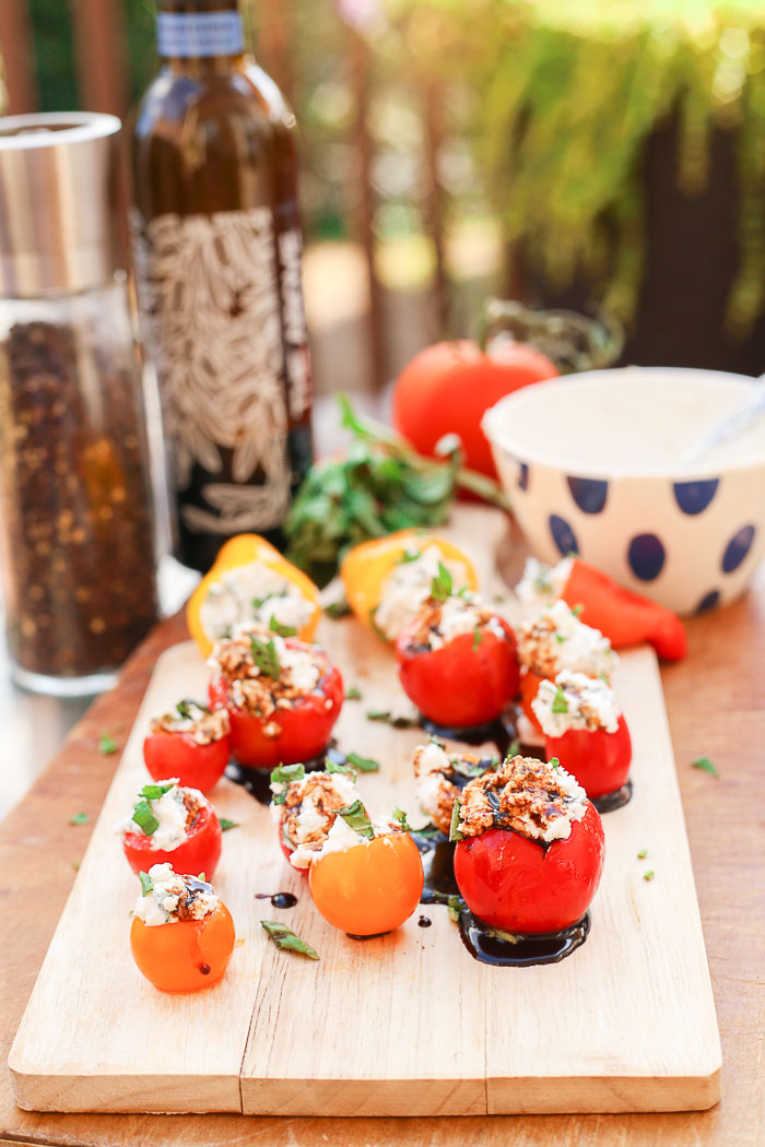 caprese tomato bites