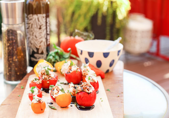 caprese tomato bites