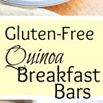 These gluten-free quinoa breakfast bars are a sweet and easy breakfast option for those on-the-go mornings. These breakfast / protein bars combine quinoa, coconut flour, honey, and peanut butter with dried fruits and white chocolate chips to make a delicious baked gluten-free breakfast! www.BlessHerHeartYall.com