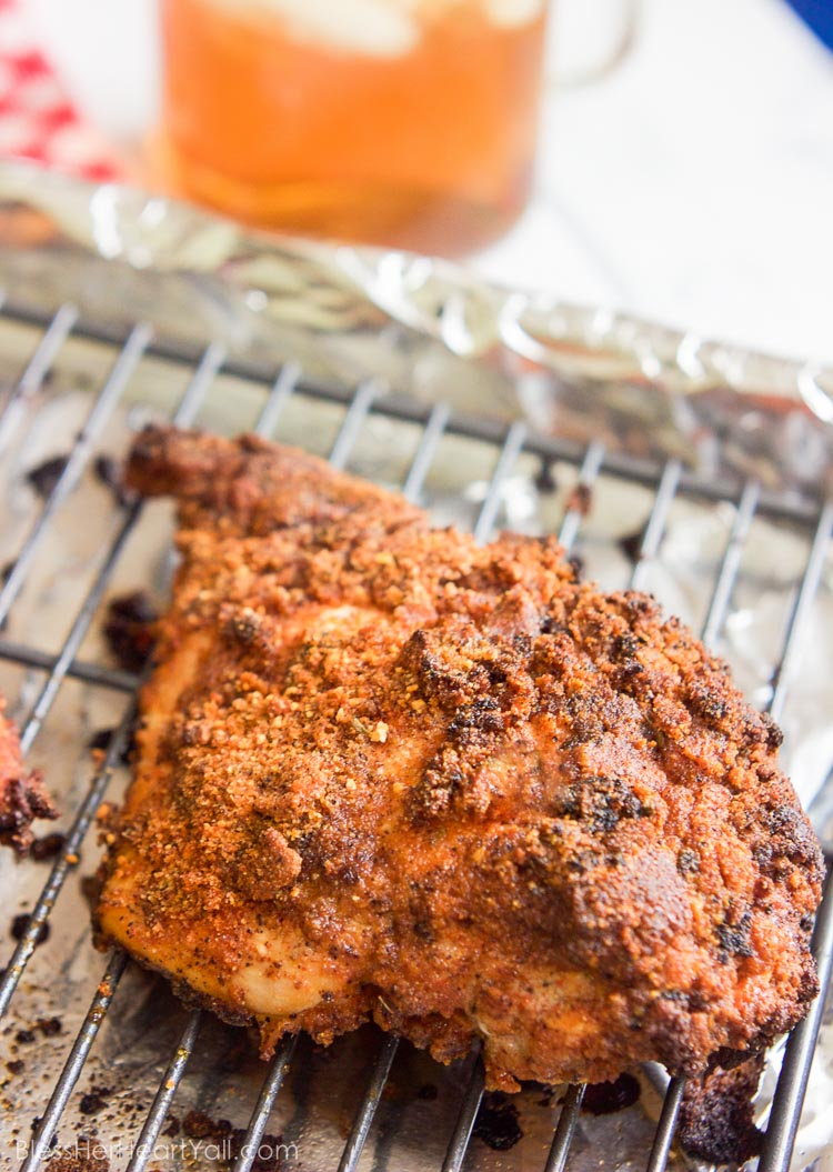 This gluten-free baked Nashville hot chicken recipe combines sweet and spicy flavors that's crispy crunchy on the outside and oh so juicy on the inside. Now you can have this southern treat at home and a much healthier gluten free baked version at that!