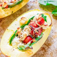 Basil Goat Cheese Spaghetti Squash recipe