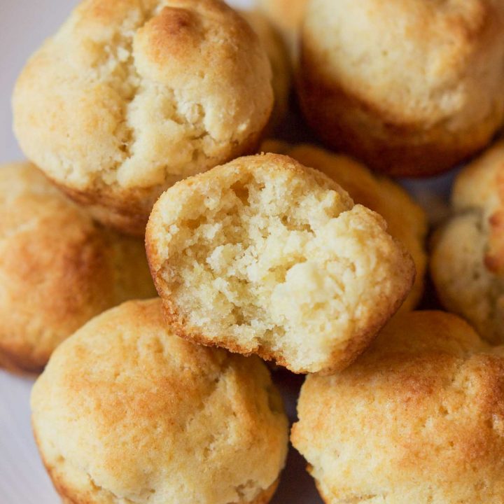 These easy 9-minute fluffy gluten-free buttermilk biscuits are what you have been waiting for! They are fluffy and moist, soft and buttery sweet, and only 5 ingredients if you already have our DIY Bisquick Mix!