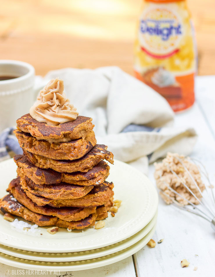 Pumpkin Gluten-Free Pancakes with Pumpkin Spice Frosting