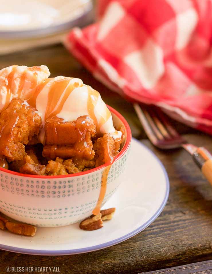 gluten free slow cooker pumpkin pecan bread pudding