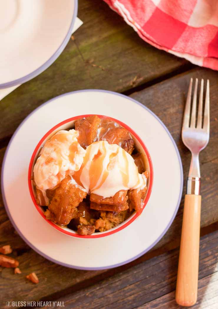 gluten free slow cooker pumpkin pecan bread pudding