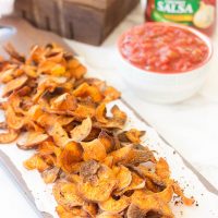 Spicy Garlic Sweet Potato Chips