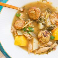 This healthy leftover turkey lemon garlic soup will warm you up with it's hearty savory broth and it's immune-boosting lemon and garlic. It's the perfect excuse to use up those Thanksgiving turkey leftovers and fight off those cool-weather colds! It is also gluten-free, paleo, and dairy-free!