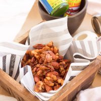 This sweet roasted habanero nut recipe combines sweet coconut sugar with garlic and habanero sauce before perfectly roasting your favorite nuts. The sweet and spicy finger food snack is perfect for tailgating and holiday parties.