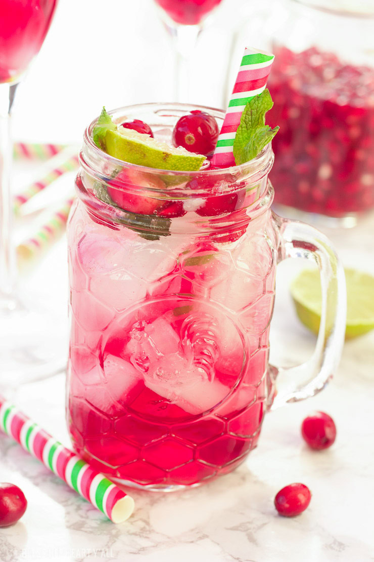 This pomegranate cranberry mojito recipe tastes just as it looks - juicy, sweet, refreshing, and light! With only a few simple ingredients, these cocktails are perfect for your winter holiday parties and for ringing in the new year!