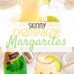 These skinny champagne margaritas are epicly delicious and prepared two different ways. There is no need for sugar or simple syrup for this recipe that uses a combination of fresh lime and orange juices as well as honey to sweeten and packs a punch with it's tequila and champagne, perfect for any New Year's Eve fiesta!