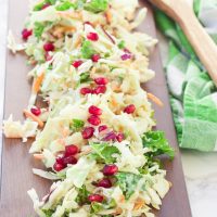 healthy pomegranate winter coleslaw